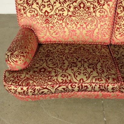 Sofa Damak Fabric Italy 20th Century