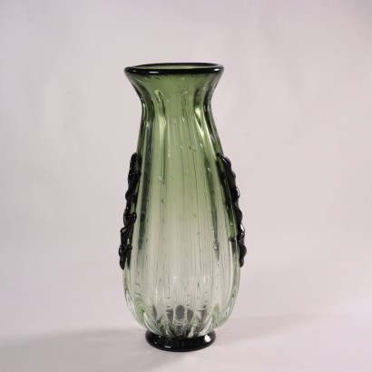 Glass Vase Murano Italy 1980s Murano Manufacture
