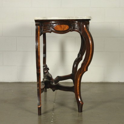 Louis Philippe Console with Mirror Walnut North of Italy 19th Century