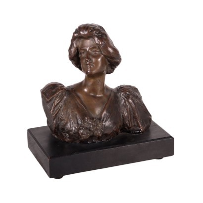 Frauenbüste Francesco De Matteis Bronze Italien XIX Jhd