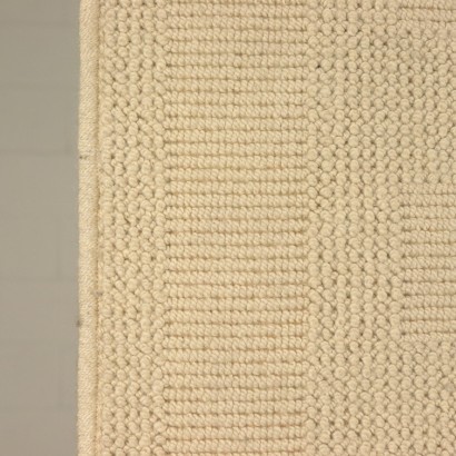 Tappeto vintage white wool