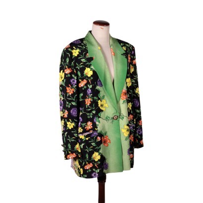 Versace Vintage Jacket Acetate and Silk Italy 1990s