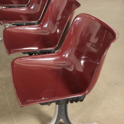 Tecno Chairs Metal Aluminum Plastic Material Osvaldo Boscani 1970s