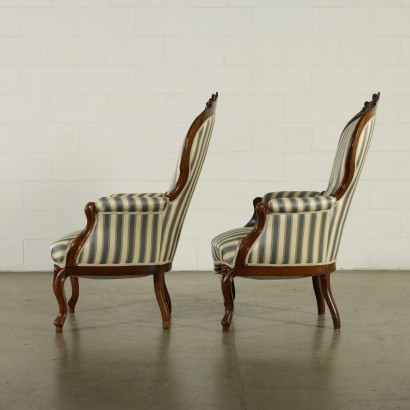 Pair of Louis Philippe Armchairs Italy 19th Century