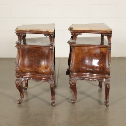 antiques, nightstand, antique nightstand, antique nightstand, antique Italian nightstand, antique nightstand, neoclassical nightstand, 19th century nightstand, Pair of Chippendale Style Nightstands