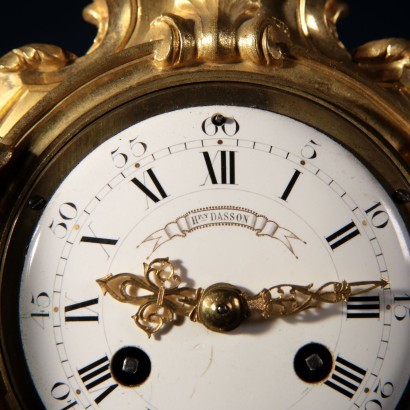 Horloge d'Éétagère Henry Dasson Bronze Doré - France 1885