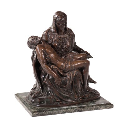 La Pietà di Tommaso Campajola Bronze Italien XIX-XX Jhd