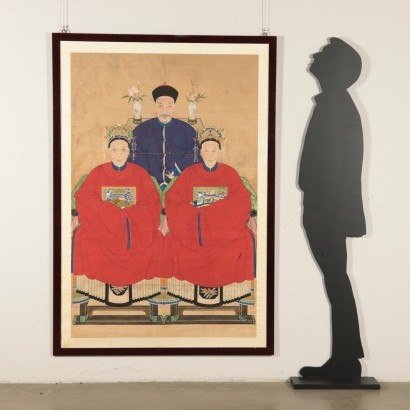 Ritratto di dignitario cinese con consorti