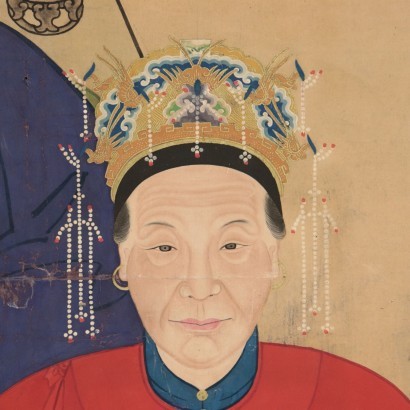 Retrato de un dignatario chino con consortes