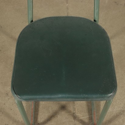 Chair Metal and Skai Italy 1940s-1950s
