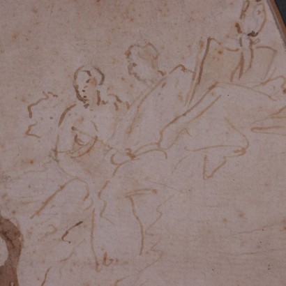 C. Carloni Attr. Watercolor On Paper Italy XVIII Century