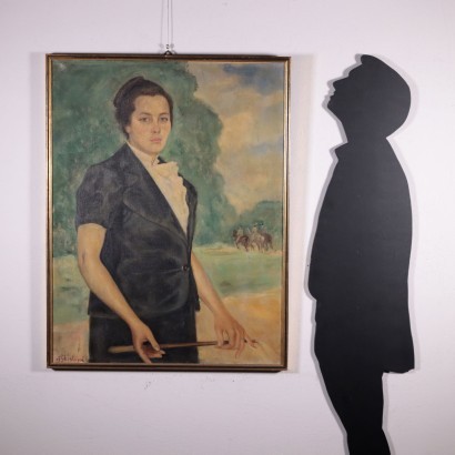 Francesco Ghisleni Portrait Of A Young Woman Oil On Canvas 1930s
