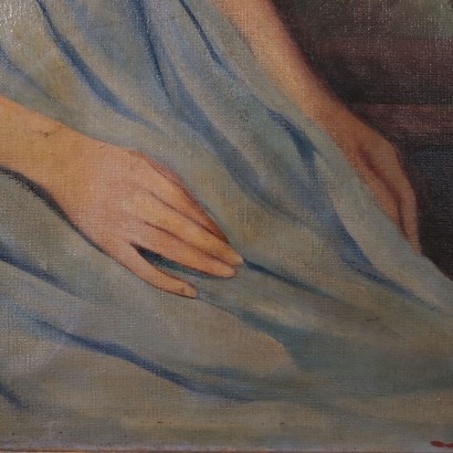 Francesco Ghisleni Portait Of A Child Oil On Canvas 1937