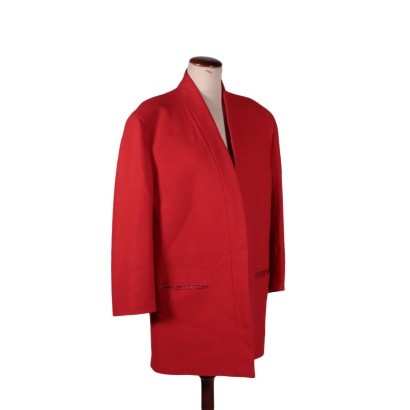 Vintage Red Ferré Jacket Wool Milan Italy Early '80s