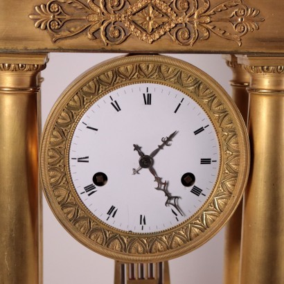 Temple-Shaped Carl X Clock Gilded Bronze France 19th Century