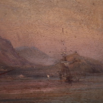 Seascape Oil On Panel 19th Century
