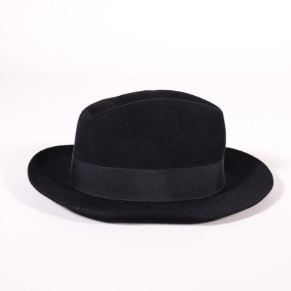 , Sombrero Vintage de Hombre de Fieltro Negro