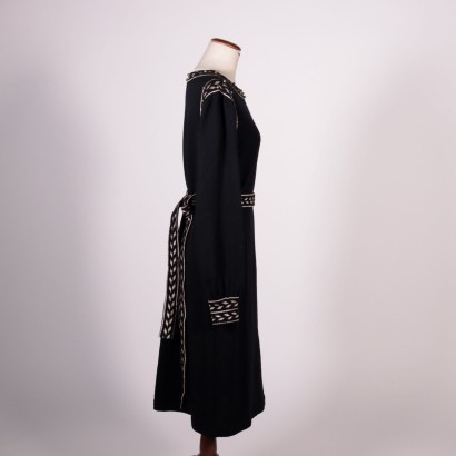 Vintage Yves Saint Laurent Wool Dress Paris France 1970s