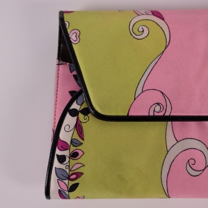 Vintage Emilio Pucci Purse Leathe and Fabric Florence Italy 1980s