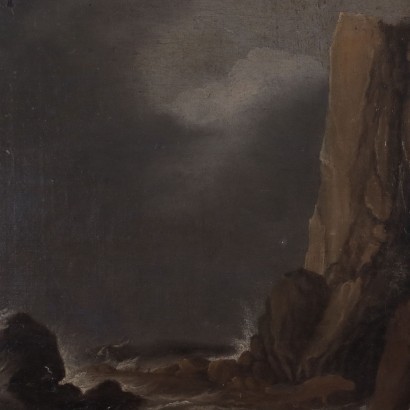 Stormy Sea Oil on Canvas 18th Century