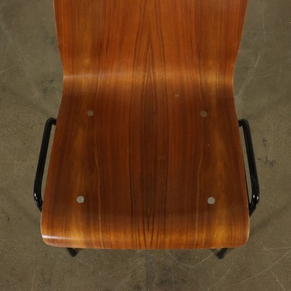 Gruppe von 6 Stuhlen Sperrholz Italien 1960er-1970er