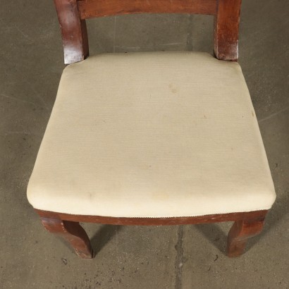 Group of 8 Restoretion Chairs Walnut Italy 19th Century