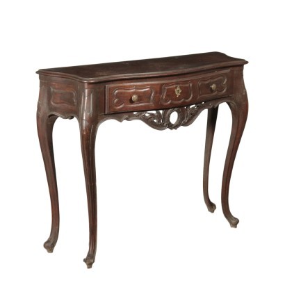 Neo-Classical Style Console Walnut Italy 20th Century