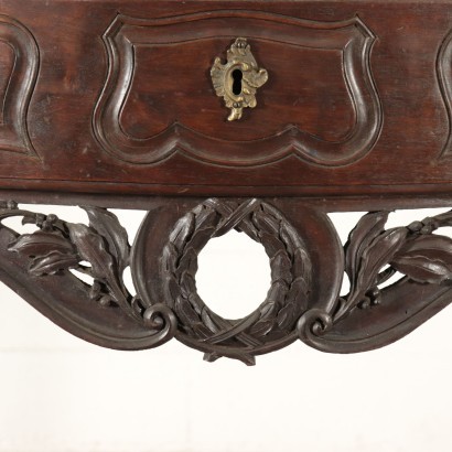 Neo-Classical Style Console Walnut Italy 20th Century
