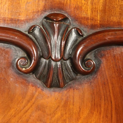 Victorian Style Cabinet Mahogany Feather Veneer England 20th Century