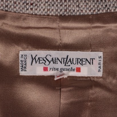 Blouson Tweed Yves Saint Laurent Laine Paris France Années 80