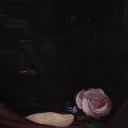 Female Portrait Oil On Canvas Mid 19th Century