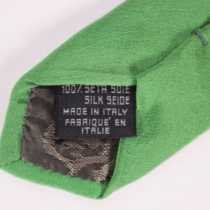 Vintage Iceberg Green Tie Silk Italy 1980s