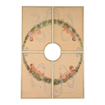 arte, Arte italiano, Pintura italiana del siglo XX, Paneles de techo, Grupo de cuatro paneles de techo