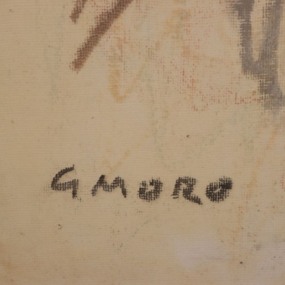 Gino Moro Mixed Media on Cardboard Contemporary Art