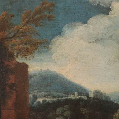Scope Of Giovanni Ghisolfi Oil On Canvas 17th Century