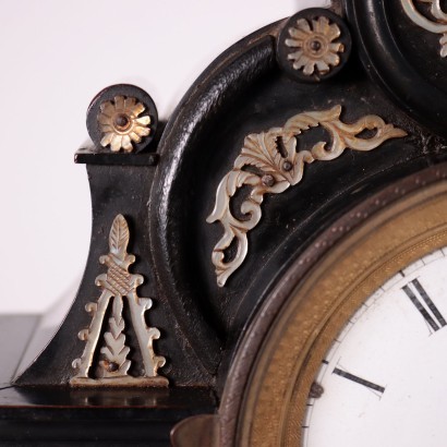 Temple-Shaped Clock Eonized Wood France 19th Century