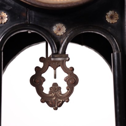 Temple-Shaped Clock Eonized Wood France 19th Century