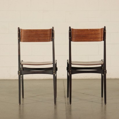 Pair of Chairs Beech and Plywood Italy 1960s Italina Production