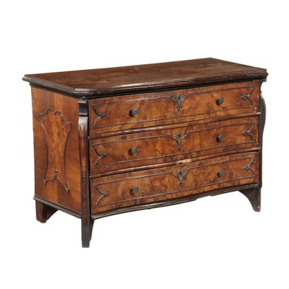 Barocchetto Revival Lombard Chest of Drawers Italy 20th Century