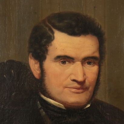 Portrait De Francesco Giulini Assesseur De Côme Huile Sur Toile \'800