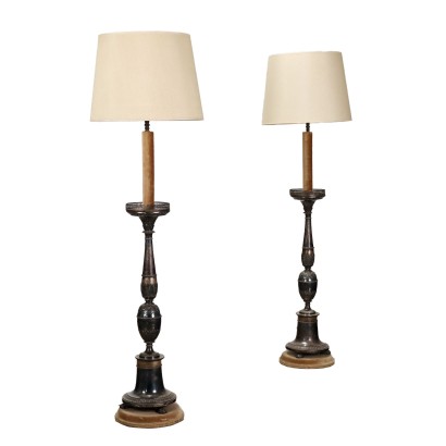 Paar Lampen im Restauration Stil Feinblech Frankreich XX Jhd