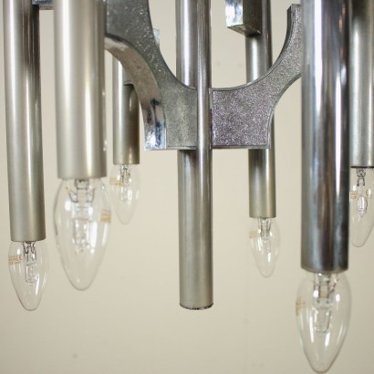 Lamp Chromed Metal Metallic Enamelled Italy 1960s