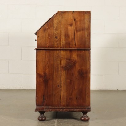 Drop-Leaf Secretaire Walnut and Pine Italy 19th Century