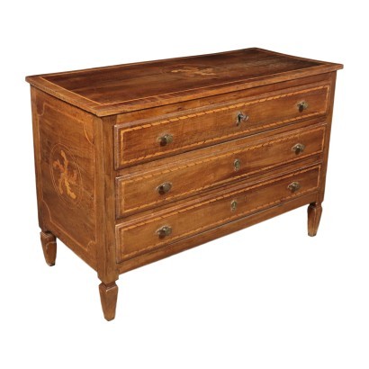 Neo-Classical Chest of Drawers Walnut Marple 18th Century Italy