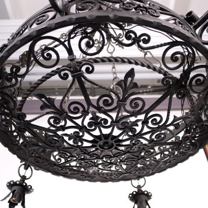 Chandelier Wrought Iron Italy Early 20th Century