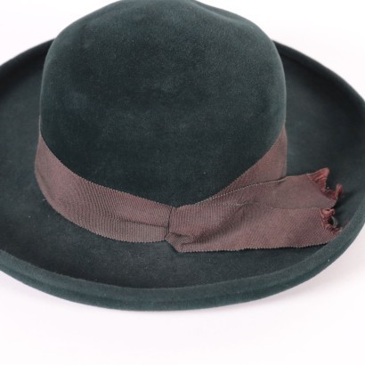 Vintage Hat Green Felt Florence Italy 1960s 1970s