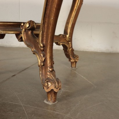Coffee Table in Carved and Golden Style