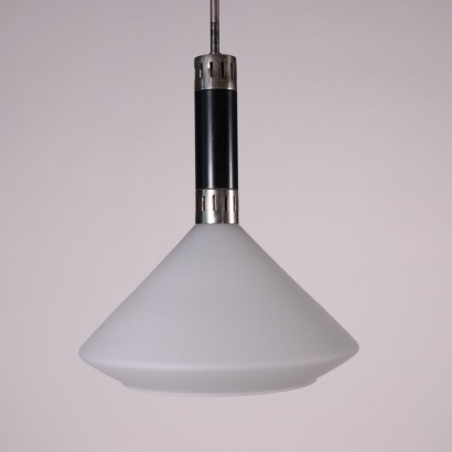 Lamp Opaline Glass Metal Italy 1960s Italian Production