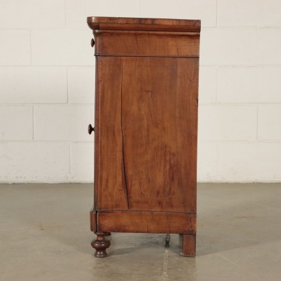 Bedside Table Charles X Walnut Lombardy Italy Second Quarter 1800