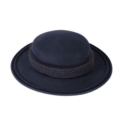Chapeau pour femme en feutre bleu vintage